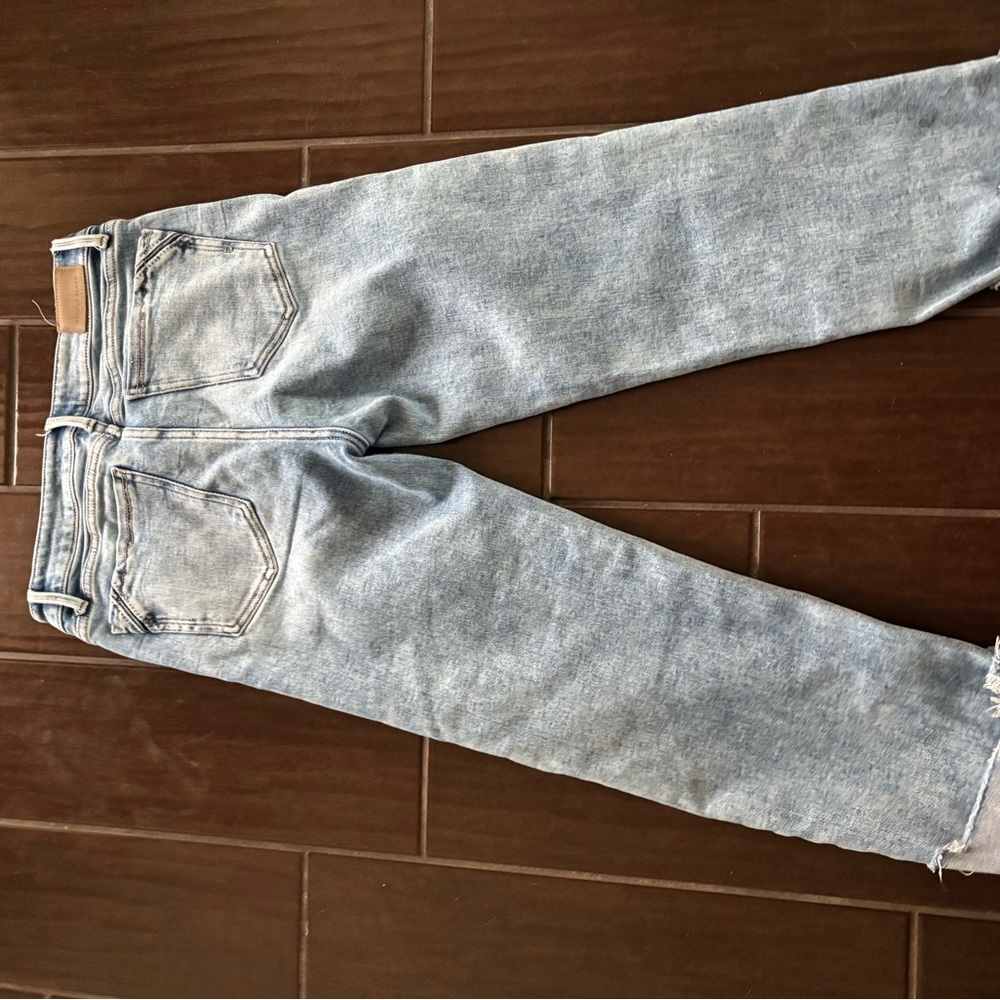 Light Blue Distressed Women's Jeans Buckle Black - Picture 3 of 5